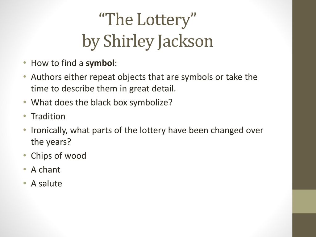 the lottery literary elements worksheet